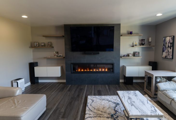 Sawyers fireplace after