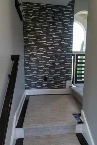 Sawyers stair tile wall after